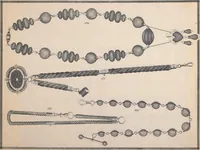An illustration from Charles T. Menge's price list of ornamental hair jewelry and device work, nos. 32 and 34 John Street, New York (1873)