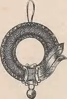 An illustration from Charles T. Menge's price list of ornamental hair jewelry and device work, nos. 32 and 34 John Street, New York (1873)