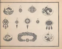 An illustration from Charles T. Menge's price list of ornamental hair jewelry and device work, nos. 32 and 34 John Street, New York (1873)