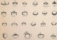 An illustration from Charles T. Menge's price list of ornamental hair jewelry and device work, nos. 32 and 34 John Street, New York (1873)