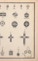 An illustration from Charles T. Menge's price list of ornamental hair jewelry and device work, nos. 32 and 34 John Street, New York (1873)
