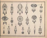 An illustration from Charles T. Menge's price list of ornamental hair jewelry and device work, nos. 32 and 34 John Street, New York (1873)
