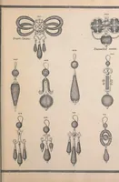 An illustration from Charles T. Menge's price list of ornamental hair jewelry and device work, nos. 32 and 34 John Street, New York (1873)
