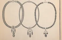 An illustration from Charles T. Menge's price list of ornamental hair jewelry and device work, nos. 32 and 34 John Street, New York (1873)