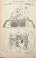 An illustration from Collection of United States patents granted to Thomas A. Edison, 1869-1884 (1869)