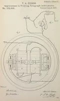 An illustration from Collection of United States patents granted to Thomas A. Edison, 1869-1884 (1869)