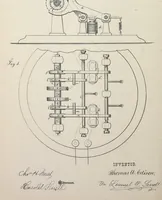 An illustration from Collection of United States patents granted to Thomas A. Edison, 1869-1884 (1869)