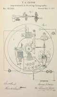 An illustration from Collection of United States patents granted to Thomas A. Edison, 1869-1884 (1869)