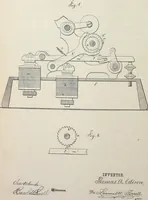 An illustration from Collection of United States patents granted to Thomas A. Edison, 1869-1884 (1869)