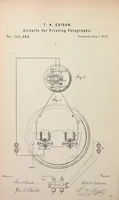 An illustration from Collection of United States patents granted to Thomas A. Edison, 1869-1884 (1869)