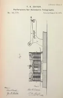 An illustration from Collection of United States patents granted to Thomas A. Edison, 1869-1884 (1869)