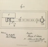 An illustration from Collection of United States patents granted to Thomas A. Edison, 1869-1884 (1869)