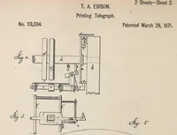 Picture 22 of 492 from Collection of United States patents granted to Thomas A. Edison, 1869-1884 (1869), leaf 95