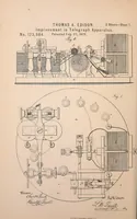 An illustration from Collection of United States patents granted to Thomas A. Edison, 1869-1884 (1869)