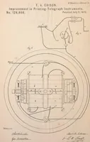 An illustration from Collection of United States patents granted to Thomas A. Edison, 1869-1884 (1869)