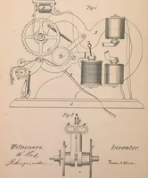 An illustration from Collection of United States patents granted to Thomas A. Edison, 1869-1884 (1869)