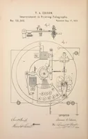 An illustration from Collection of United States patents granted to Thomas A. Edison, 1869-1884 (1869)