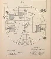 An illustration from Collection of United States patents granted to Thomas A. Edison, 1869-1884 (1869)