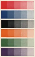 An illustration from Color mixing guide for artists, painters, decorators, printing pressmen, show card writers, sign painters, color mixers, give color mixtures by parts. (1923)