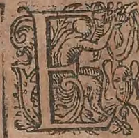 An illustration from Conradi Gesneri medici Tigurini Historiae animalium liber primus de quadrupedibus viuiparis : opus philosophis, medicis, grammaticis, philologis, poëtis, & omnibus rerum linguarumq́ue variarum studiosis, vtilissimum simul iucundissimumq́ue futurum (1602)