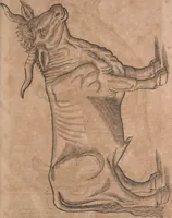 An illustration from Conradi Gesneri medici Tigurini Historiae animalium liber primus de quadrupedibus viuiparis : opus philosophis, medicis, grammaticis, philologis, poëtis, & omnibus rerum linguarumq́ue variarum studiosis, vtilissimum simul iucundissimumq́ue futurum (1602)