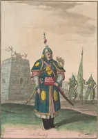 An illustration from Le Costume ancien et moderne ; ou, Histoire du gouvernement, de la milice, de la religion, des arts, sciences et usages de tous les peuples anciens et modernes, d'après les monumens de l'antiquité et accompagné de dessins analogues au sujet (1815)