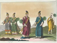 An illustration from Le Costume ancien et moderne ; ou, Histoire du gouvernement, de la milice, de la religion, des arts, sciences et usages de tous les peuples anciens et modernes, d'après les monumens de l'antiquité et accompagné de dessins analogues au sujet (1815)