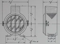 An illustration from Crouse-Hinds imperial arc headlights and imperial incandescent headlights. (1916)