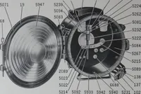 An illustration from Crouse-Hinds imperial arc headlights and imperial incandescent headlights. (1916)