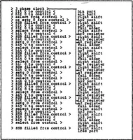 An illustration from Application of a Silicon Compiler to VLSI (Very Large Scale Integrated Circuits) Design of Digital Pipelined Multipliers (1984)