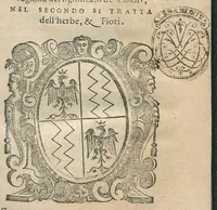 An illustration from Il mostruosissimo mostro. Di Giovanni de' Rinaldi, diviso in due Trattati, nel primo de' quali si ragiona del significato de' colori, nel secondo si tratta dell'herbe, et fiori (1584)