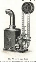 An illustration from Preisliste über optische, mechanische und elektrische Waren, Physikalische Spiele und Lehrmittel: Abteilung I. Laterna Magica, Projektions-Apparate, Postkarten-Cameras, Kinematographen, Lupen und Lesegläser, Extra-Laterna Magica-Bilder und bewegliche Verwandlungsbilder, Films (1914)