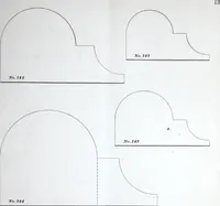 Picture 10 of 75 from Dominion moulding book ... containing sections (full size) of moldings, architraves, pew and stair railings, brackets, pickets, lattice ... (1874), leaf 18