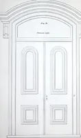 An illustration from Dominion moulding book ... containing sections (full size) of moldings, architraves, pew and stair railings, brackets, pickets, lattice ... (1874)