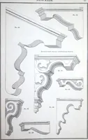 An illustration from Dominion moulding book ... containing sections (full size) of moldings, architraves, pew and stair railings, brackets, pickets, lattice ... (1874)