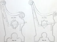 An illustration from Dominion moulding book ... containing sections (full size) of moldings, architraves, pew and stair railings, brackets, pickets, lattice ... (1874)