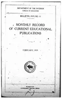 An illustration from ERIC ED541147: Monthly Record of Current Educational Publications. Bulletin, 1919, No. 11 (1919)