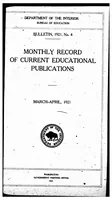 An illustration from ERIC ED541467: Monthly Record of Current Educational Publications, March-April, 1921. Bulletin, 1921, No. 4 (1921)
