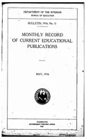 An illustration from ERIC ED542080: Monthly Record of Current Educational Publications. Bulletin, 1916, No. 13 (1916)
