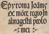 An illustration from Epytoma Ioa[n]nis de Mo[n]te Regio in Almagestu[m] Ptolomei