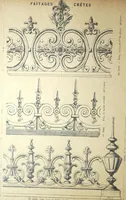 An illustration from Fabrique d'ornements en zinc : cuivre, plomb, tole, pour le batiment : execution d'apres dessins (1910)