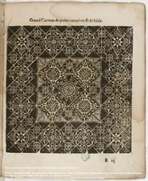An illustration from Nouveaux pourtraicts de point coupé et dantelles en petite, moyenne & grande forme . Nouvellement inventez & mis en lumière. (1598)