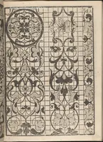 An illustration from Splendore delle virtuose giouani doue si contengono molte,varie mostre fogliami. Cioe punti in aere, et punti tagliati, bellissimi,... (1564)