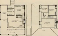 An illustration from Modern house building: perspective views and floor plans of fifty low and medium priced houses (1905)