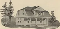 An illustration from Modern house building: perspective views and floor plans of fifty low and medium priced houses (1905)