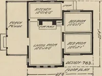 An illustration from Modern house building: perspective views and floor plans of fifty low and medium priced houses (1905)
