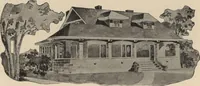 An illustration from Modern house building: perspective views and floor plans of fifty low and medium priced houses (1905)