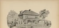 An illustration from Modern house building: perspective views and floor plans of fifty low and medium priced houses (1905)