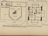 Picture 102 of 114 from Modern house building: perspective views and floor plans of fifty low and medium priced houses (1905), leaf 132
