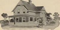 An illustration from Modern house building: perspective views and floor plans of fifty low and medium priced houses (1905)